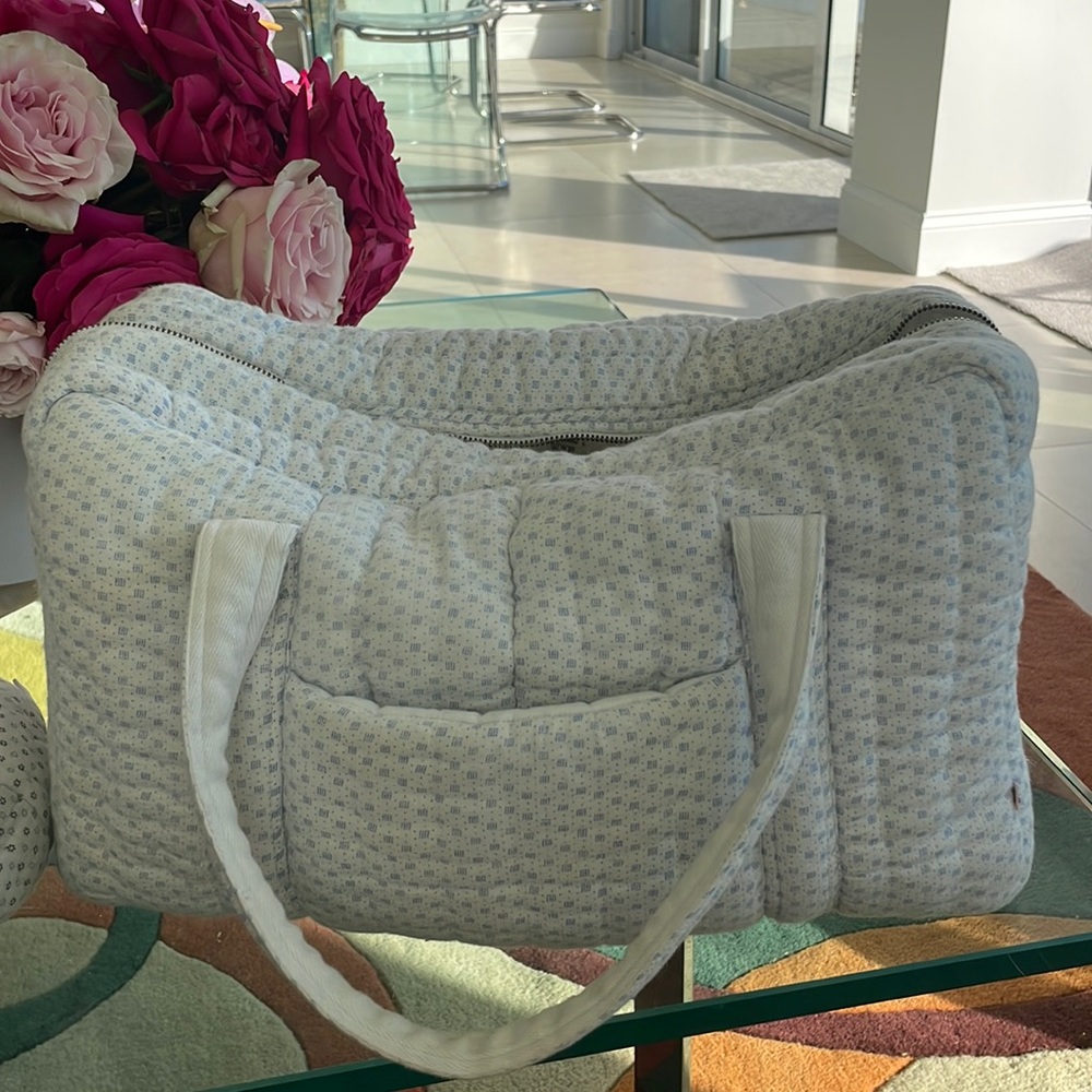 Bonpoint quilted diaper bag.